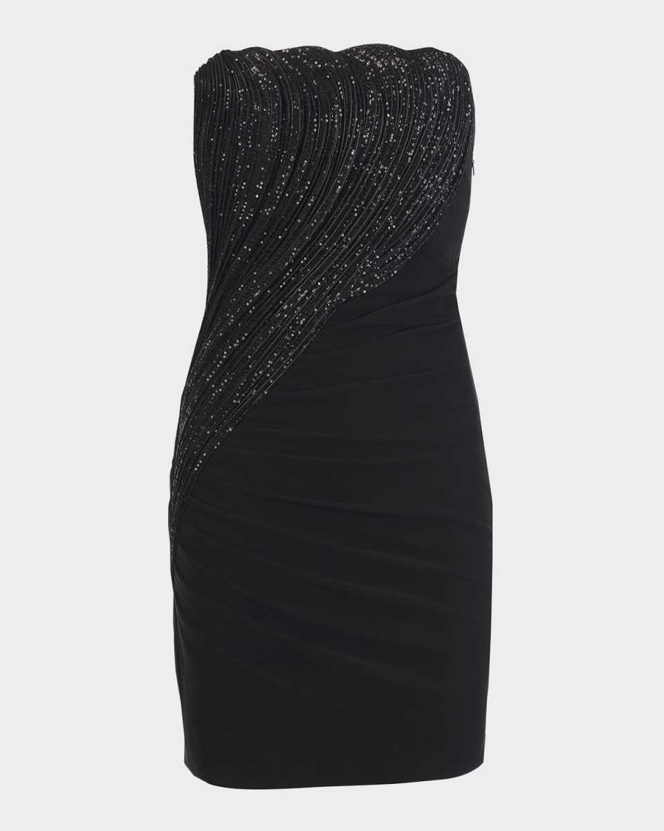 Sequin Sculpted Strapless Mini Dress